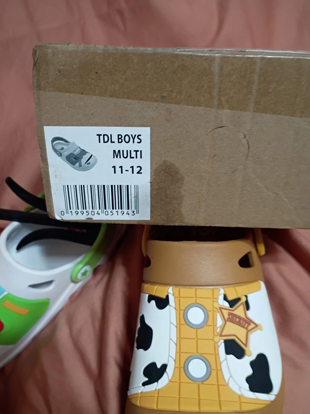 Disney Toy Story Kids' Clogs in White, Green & Brown